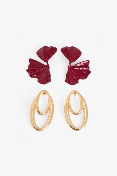 Penti Gold Color Monica 2-Piece Earring Set