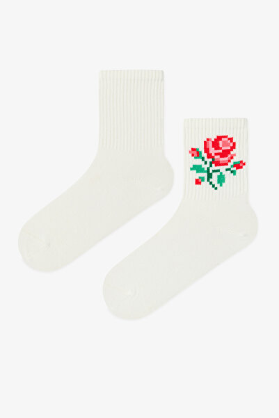 Penti White - Multi Pixel Rose 2-Piece Socks