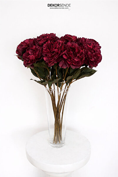 Dekorsende Yapay Şakayık Dalı Kırmızı 68 cm