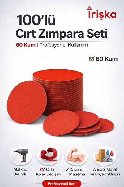 irişka مجموعة أدوات الصنفرة اللاصقة ذات الخطاف والحلقة، حجم 115، حصى 60، 100 ...