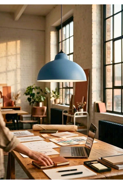 HOMİNG Luke Mavi Metal İskandinav Büyük Boy Sarkıt