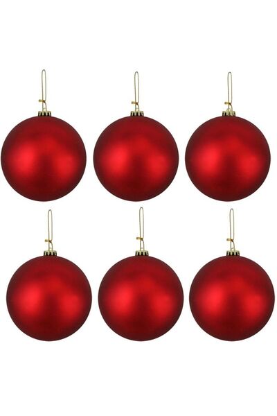 partidolu 6 Bucuri Culoare Rosie 6 cm Pom de Craciun Cici Ball.