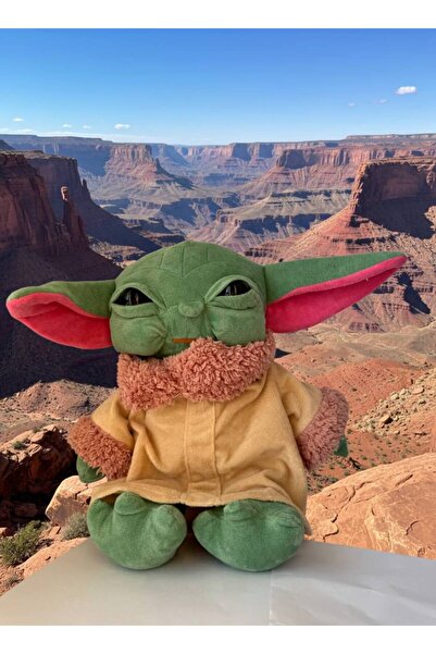 farddad Baby Yoda 60cm Peluş Oyuncak Sevimli Yumuşak Uyku ve Oyun Arkadaşı Pe...