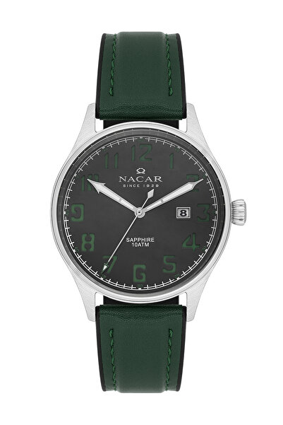 Nacar Sapphire Glass Sports Green - Black Men's Watch Nc08-29430617-Abl6