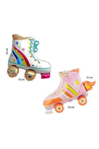 partidolu Retro Disco 80S 90S 2 Different Models Skate Shaped Foil Balloon 2 ...