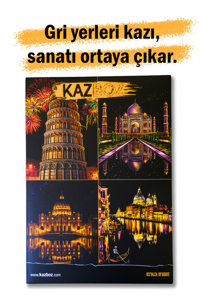 kazboz – Kazıma Sanatı Seti Pisa Kulesi
