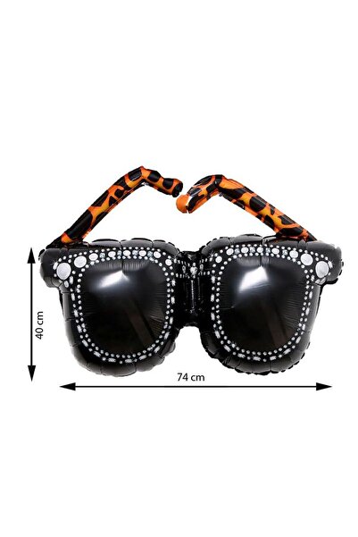 partidolu Retro disco stone black color style glasses foil balloon 1 piece 74...