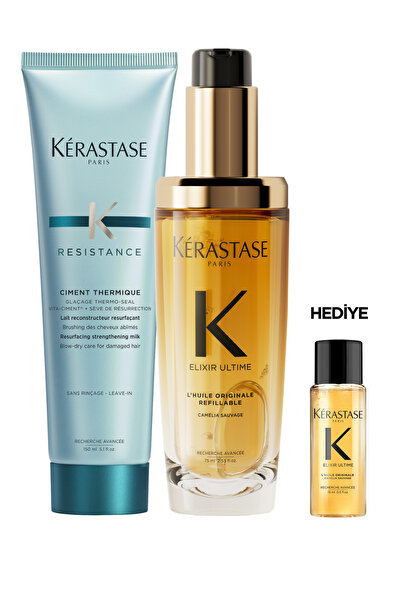 Kerastase Elixir & Ciment Thermiq Isıya Karşı Koruyan & Parlaklık Veren Ikili...