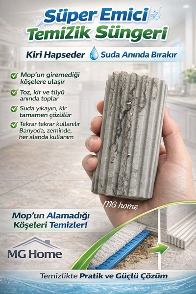 VENON 2 Adet 🌊 Çok Amaçlı Nemli Silgi Sünger 🧽 Toz Ustası Temizlik Süngeri ...