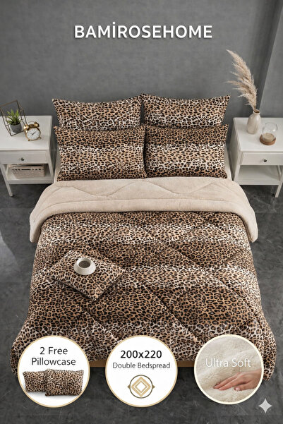 BAMİROSE Diamond Luxury Wellsoft Double-Sided Quilt + Pillowcase, Sleeping, D...