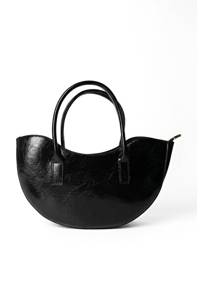 Moon Çanta Чорна жіноча сумка через плече з хрестоподібними ременями у формі ...