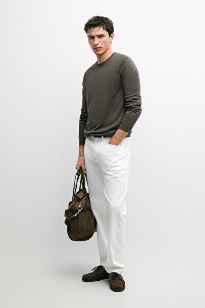 Massimo Dutti Bisiklet yaka keten triko kazak