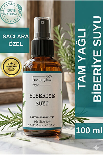 Antik Şifa Biberiye Suyu 100 ml - %100 Saf Seyreltilmemiş Doğal Biberiye Hidr...