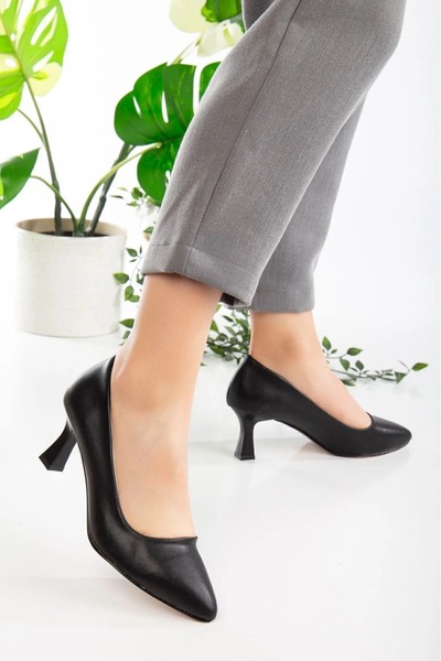 macella Stiletto Μαύρα γυναικεία παπούτσια με τακούνι Άνετα καθημερινά και ει...