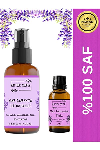 Antik Şifa 100% Pure Lavender Water and Oil Set - 100 ML and 10 ML