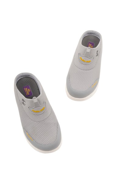 sandal spor Women's Thin Sole Orthopedic Mesh Sabo Doctor Nurse Hospital Chef Slippers Ss001-0258 Gray