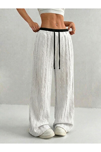 fablair Ψηλόμεσο παντελόνι με υφή και κορδόνι περίσφιξης