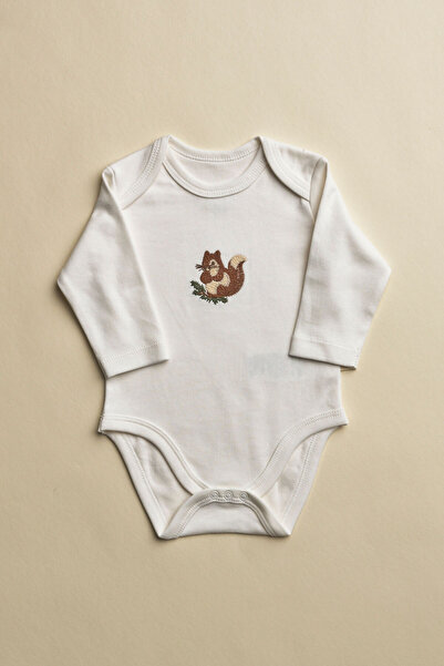 Oh La La Koala For Little Ones Leaf Embroidered Long Sleeve Snap Fastener Bab...