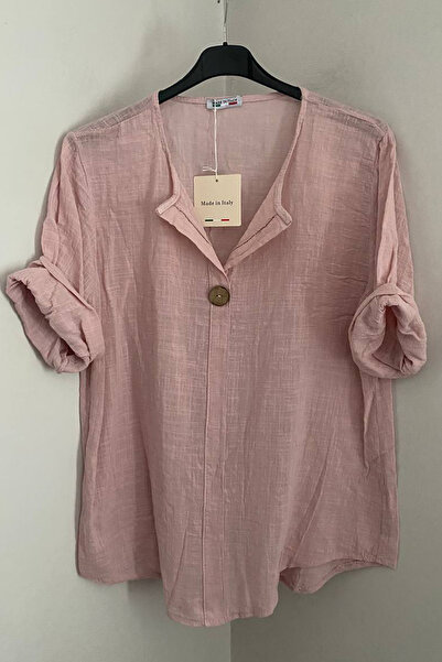 AYASOFYA OTANTIK Bluză tunică oversize, 100% bumbac, cu mâneci 3/4, cu detali...