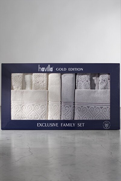 AYHANHOME طقم روب حمام فاخر مخمل قماش جاكار مكون من 6 قطع مع صندوق