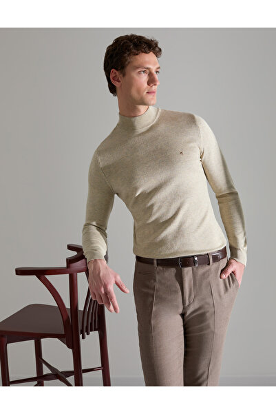 Pierre Cardin Kum Melange Slim Fit Half Turtleneck Basic Sweater 50314176-Vr123