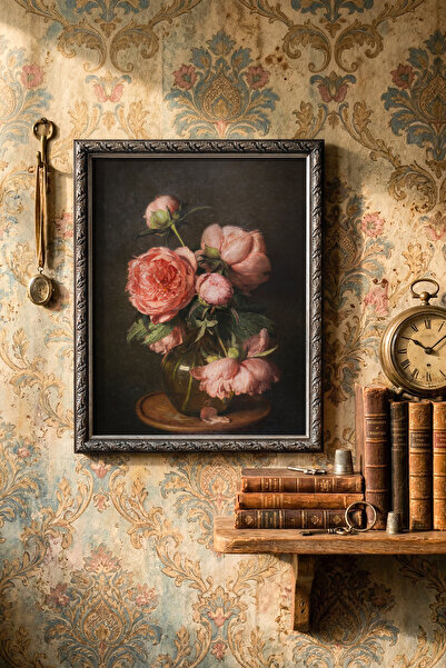 epiqart Peony - Vintage Patterned Frame