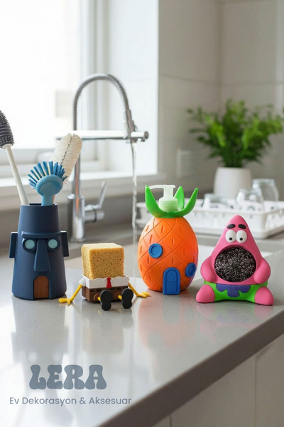 Decolera Set organizator pentru chiuvetă de bucătărie cu tematică SpongeBob –...
