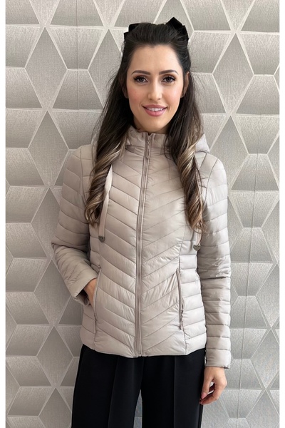 OnlyForYou Women's quilted fleece jacket with Hooded and adjustable side draw...