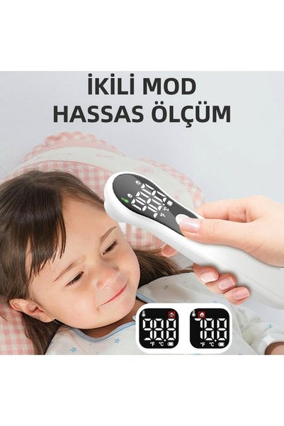 Miomi Ateş Ölçer Temassız Kızıl Ötesi Vücut Ve Alından Termometre (Şarjlı)