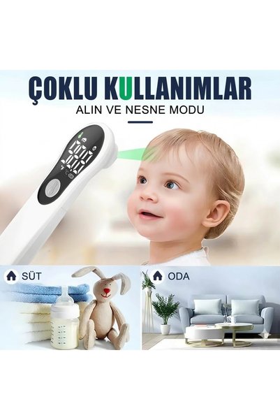 Miomi Ateş Ölçer Temassız Kızıl Ötesi Vücut Ve Alından Termometre (Şarjlı)
