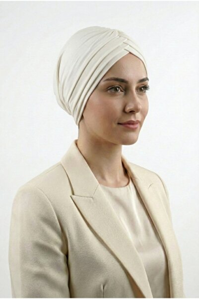 Jusmart Ekru Çapraz 3 Bantlı Tesettür Bonesi ◆ Kaymaz ◆ Tesettür ◆ Günlük ve ...