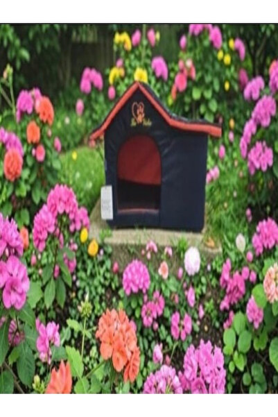 LAVİSTA Dış Mekan Su Geçirmez Kedi Ve Köpek Evi Siyah (53x35x39)