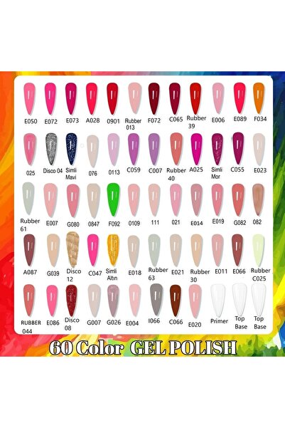 60'li Kalıcı Oje Seti Uv Oje (15ML)