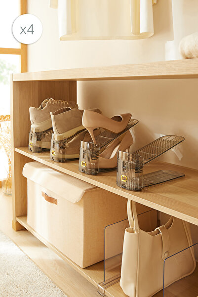 Ocean Home Textile 4-dijelni podesivi 3-stupanjski antracit organizator za ci...