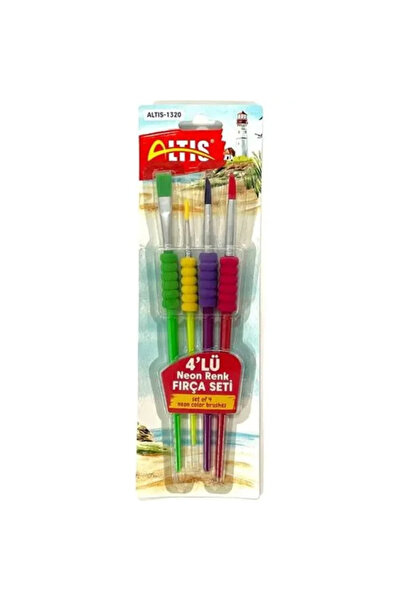 Genel Markalar 4' Lü Fırça Seti Neon Renkler