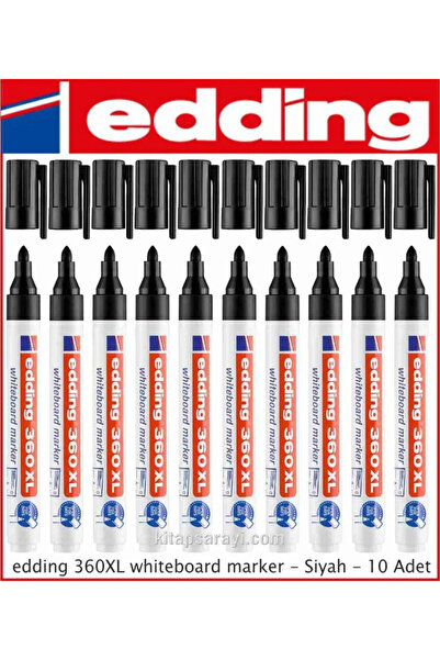Edding Whiteboard Marker Silinebilir Beyaz Tahta Kalemi Siyah 10'lu Paket