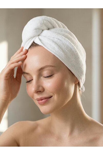 Fronte Home SAÇ HAVLUSU SAÇ BONESİ %100 PAMUK BANYO HAVUZ DENİZ SONRASI