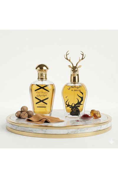 ZAK PERFUMES Set of 2 Arabian Men's Perfumes 100ML - Oud Modern + Maliki