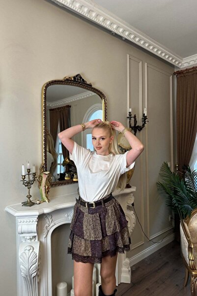 lizge giyim Cycling Collar Tshirt with Heart Accessories