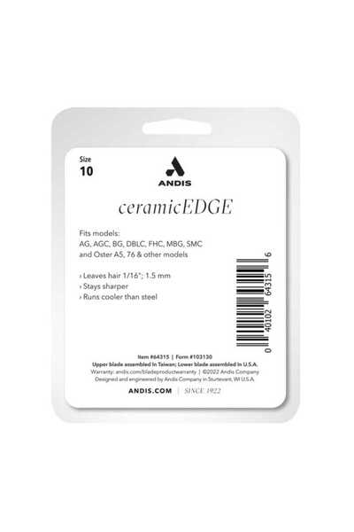 Andis LAMĂ DE TUNS CU MARGINI CERAMICE 10 - 1,5 MM