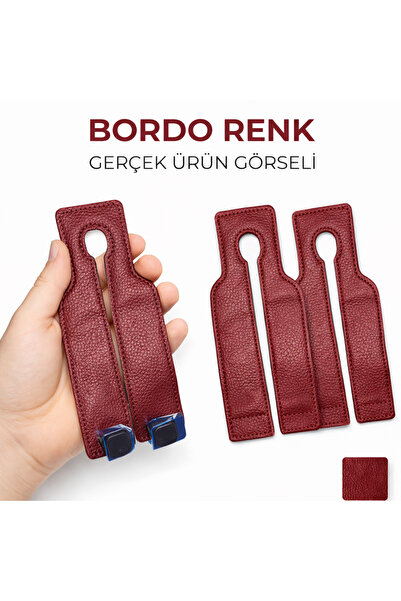 lawrenceshop 1 Adet Bordo Deri Araba Koltuk Arkası Çok Fonksiyonlu Telefon Tu...