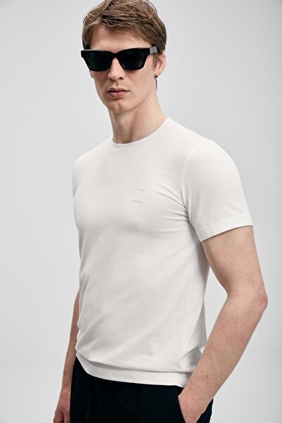 Lufian 111020318 Pablo Modern Graphic T-Shirt Чоловіча футболка БІЛА