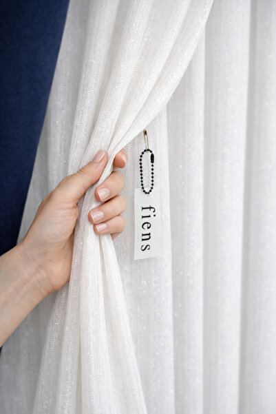 ilkbir Simli Premium Bambu Ağır Dökümlü 1/3 Sıkı Pileli Tül Perde ÜtüIstemez ...