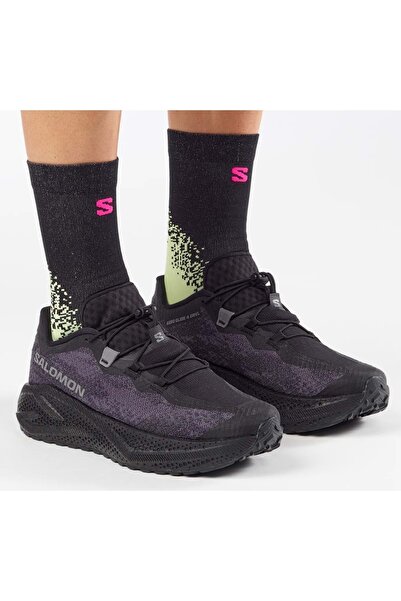 Salomon حذاء Aero Glide 4 Grvl Patika للجري للجنسين، حذاء رياضي أسود
