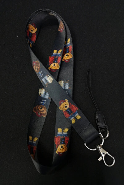 Apptakı Teddy Bear Ayı Yaka Kartı Aksesuar Boyun İpi Boyun Aski İpi Telefon A...