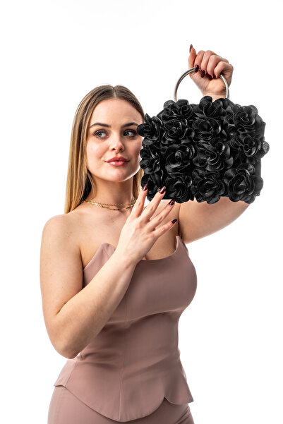 GUSTELLO ΡΟΖΑΛΙΑ |   Ασημί Μεταλλικό D Με χερούλι Βραδινό Φόρεμα με Σχέδιο Υφ...