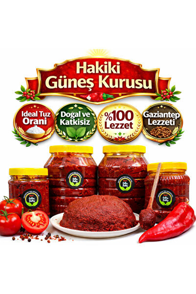 gazisofraantep Domates Ve Tatlı Biber Salçası (1 + 1 KG)/Doğal Ev Yapımı