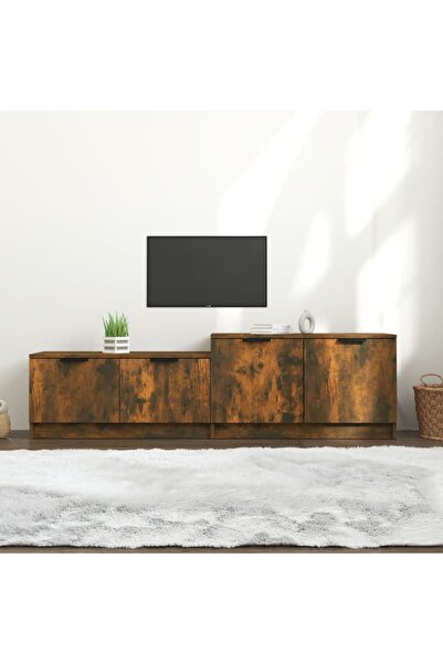 Concept Comodă TV, stejar fumuriu, 158,5x36x45 cm, lemn prelucrat