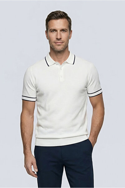 Kiğılı Regular Fit Striped Detail Polo Neck Knitwear T-Shirt