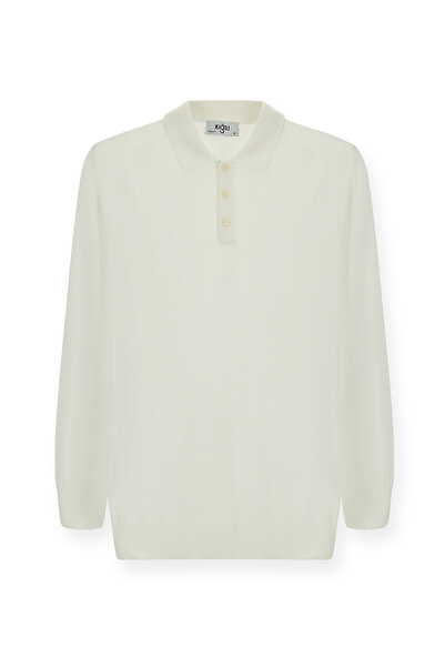 Kiğılı Polo Neck Regular Fit Cotton Cashmere Knitwear Sweater